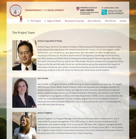 T4D Project, Harvard